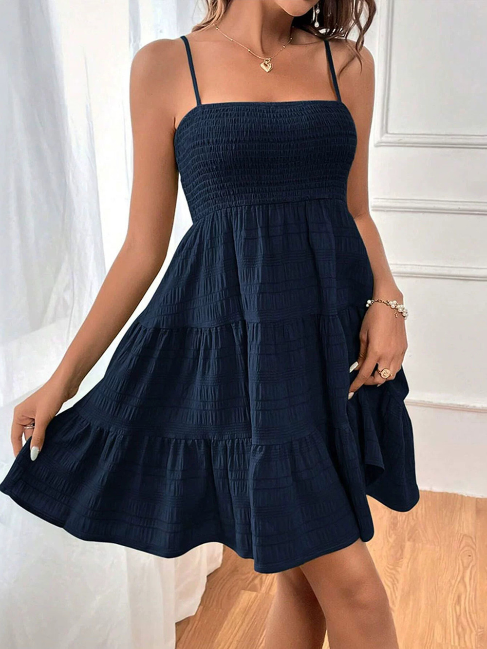 ZARA Elegant Summer High Waist Slim Spaghetti Strap Mini Dress